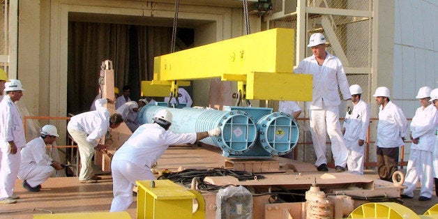 BUSHEHR, IRAN - AUGUST 21: This handout image supplied by the IIPA (Iran International Photo Agency) shows a view of the reactor building at the Russian-built Bushehr nuclear power plant as the first fuel is loaded, on August 21, 2010 in Bushehr, southern Iran. The Russiian built and operated nuclear power station has taken 35 years to build due to a series of sanctions imposed by the United Nations. The move has satisfied International concerns that Iran were intending to produce a nuclear weapon, but the facility's uranium fuel will fall well below the enrichment level needed for weapons-grade uranium. The plant is likely to begin electrictity production in a month. (Photo by IIPA via Getty Images)