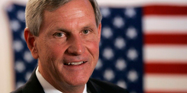 Democrat Baron Hill listens to a question from the media as he the visits the Clark County Democratic headquarters to thank volunteers in Jeffersonville, Ind., Wednesday, Nov. 8, 2006. Hill defeated incumbent Rep. Mike Sodrel, R-Ind., in their race for Indiana's 9th Congressional District. (AP Photo/Michael Conroy)