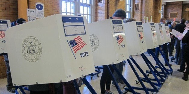The new "voting booths" where you fill out your scantron sheet. Not very private, and not nearly as cool as the old