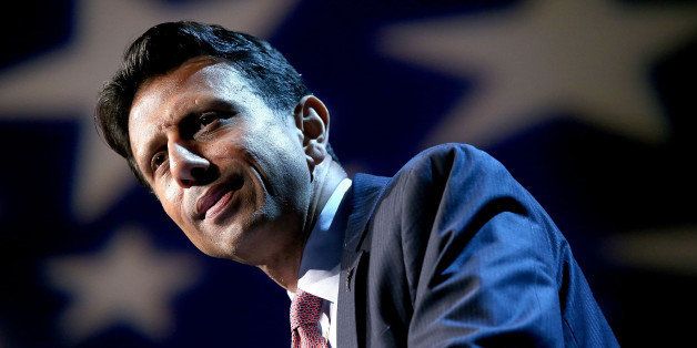 KENNER, LA - JUNE 24: Louisiana Governor Bobby Jindal announces his candidacy for the 2016 Presidential nomination during a rally a he Pontchartrain Center on June 24, 2015 in Kenner, Louisiana. (Photo by Sean Gardner/Getty Images)