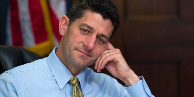 In this photo taken June 9, 2015, House Ways and Means Committee Chairman Paul Ryan, R-Wis., answers questions during an inte