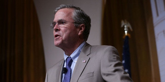 WASHINGTON, DC - JUNE 19: Republican U.S. presidential hopeful and former Florida Governor Jeb Bush speaks during the 'Road to Majority' conference June 19, 2015 in Washington, DC. Conservatives gathered at the annual event held by the Faith & Freedom Coalition and Concerned Women for America held the annual event to discuss politics. (Photo by Alex Wong/Getty Images)