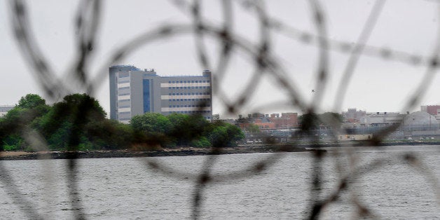 A view of buildings at the Rikers Island penitentiary complex where IMF head Dominique Strauss-Kahn is being held in New York