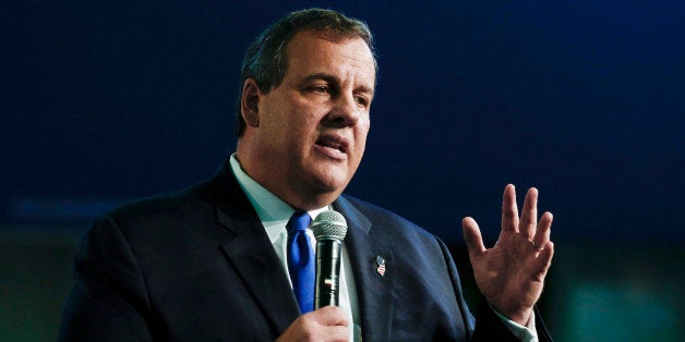 LIVINGSTON TWP., NJ - JUNE 30: New Jersey Gov. Chris Christie announces his candidacy for the Republican presidential nomination at Livingston High School on June 30, 2015 in Livingston Twp., New Jersey. Christie made the announcement in the gymnasium of his alma mater, becoming the 14th candidate to join the Republican field. (Photo by Jeff Zelevansky/Getty Images)