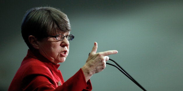 WASHINGTON, DC - FEBRUARY 21: Securities and Exchange Commission Chairwoman Mary Jo White delivers remarks February 21, 2014 in Washington, DC. White spoke at the annual ÃThe SEC Speaksà conference. (Photo by Win McNamee/Getty Images)