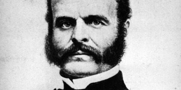 General Ambrose Everett Burnside (1824 - 1881), who fought in the American Civil War. (Photo by Hulton Archive/Getty Imag