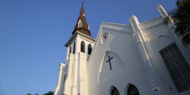 CHARLESTON, SC - JUNE 22: The Emanuel African Methodist Episcopal Church is seen after a mass shooting five days that killed nine people, on June 22, 2015. 21-year-old Dylann Roof is suspected of killing nine people during a prayer meeting in the church in Charleston, which is one of the nation's oldest black churches. (Photo by Joe Raedle/Getty Images)