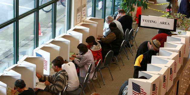 PORTLAND, OR - MAY 20: Voters cast ballots at the Multnomah County elections office May 20, 2008 in Portland, Oregon. Senator Barack Obama (D-IL) is the favorite to win the Democratic primary in Oregon, where polls indicate he has a 10-point lead over Senator Hillary Clinton (D-NY). Residents in Kentucky are also going to the polls today. (Photo by Craig Mitchelldyer/Getty Images)