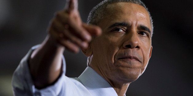 President Barack Obama gestures as he speaks at the University of Wisconsin at La Crosse, in La Crosse, Wisc., Thursday, July 2, 2015, about the economy and to promote a proposed Labor Department rule that would make more workers eligible for overtime. (AP Photo/Carolyn Kaster)