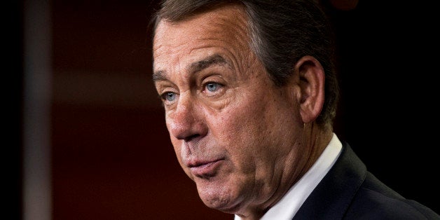 House Speaker John Boehner of Ohio speaks during a news conference on Capitol Hill in Washington, Thursday, June 25, 2015. (AP Photo/Manuel Balce Ceneta)