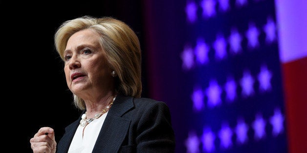 LAS VEGAS, NV - JUNE 18: Democratic presidential candidate and former U.S. Secretary of State Hillary Clinton speaks at the National Association of Latino Elected and Appointed Officials' (NALEO) 32nd Annual Conference at the Aria Resort & Casino at CityCenter on June 18, 2015 in Las Vegas, Nevada. Clinton addressed the group of Latino policymakers as she makes her way through early primary states after officially launching her campaign for president on June 13. (Photo by Ethan Miller/Getty Images)