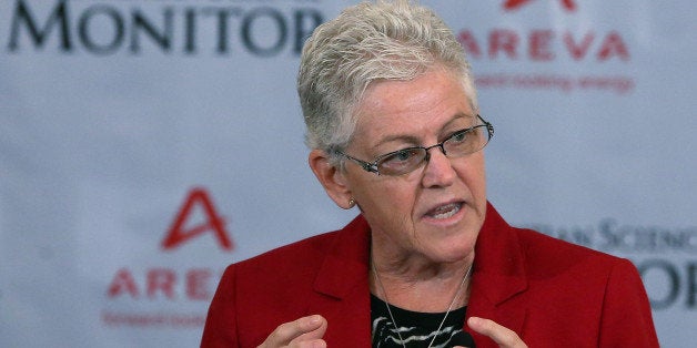 WASHINGTON, DC - JULY 07: EPA Administrator Gina McCarthy speaks during a breakfast hosted by the Christian Science Monitor July 7, 2015 in Washington, DC. McCarthy spoke about the recent Supreme Court decision regarding Coal fired power plants and U.S. energy and climate policy. (Photo by Mark Wilson/Getty Images)