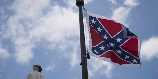 The confederate flag flies on the grounds of the South Carolina State House in Columbia, South Carolina, June 27, 2015. There