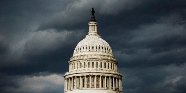 UNITED STATES - JULY 8: A strong storm front passes over the U.S. Capitol on Tuesday, July 8, 2014. (Photo By Bill Clark/CQ R