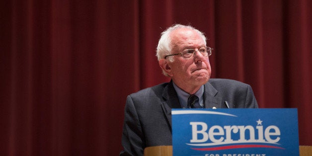 DES MOINES, IA - JUNE 12: Democratic Presidential Nominee Senator Bernie Sanders (D-VT) speaks at a campaign event at Drake University on June 12, 2015 in Des Moines, Iowa. Sanders, an advocate of porviding free college education to all Americans, was greeted by a standing-room-only crowd at the event. (Photo by Scott Olson/Getty Images)