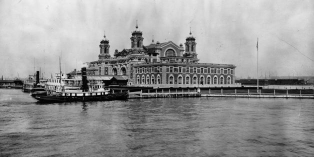 circa 1895: Ellis Island, New York, the first port of call for millions of immigrants to the United States. (Photo by Hulton Archive/Getty Images)