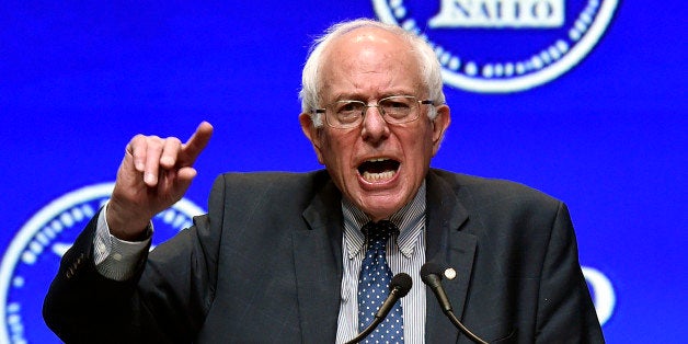 Democratic presidential candidate, Sen. Bernie Sanders, I-Vt. speaks at the National Association of Latino Elected and Appointed Officials, Friday, June 19, 2015, in Las Vegas. (AP Photo/David Becker)