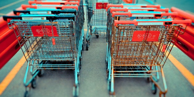 I chose my shopping cart from the left row.