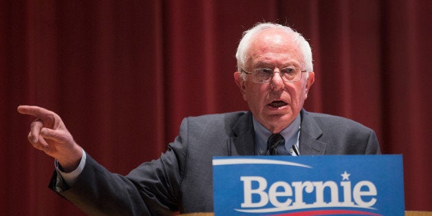 DES MOINES, IA - JUNE 12: Democratic Presidential Nominee Senator Bernie Sanders (D-VT) speaks at a campaign event at Drake University on June 12, 2015 in Des Moines, Iowa. Sanders, an advocate of porviding free college education to all Americans, was greeted by a standing-room-only crowd at the event. (Photo by Scott Olson/Getty Images)