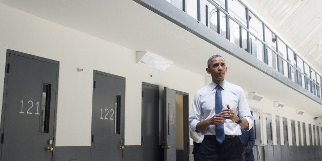 US President Barack Obama speaks as he tours the El Reno Federal Correctional Institution in El Reno, Oklahoma, July 16, 2015
