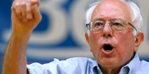 Democratic presidential candidate, Sen. Bernie Sanders, I-Vt., speaks during a town hall meeting at Nashua Community College