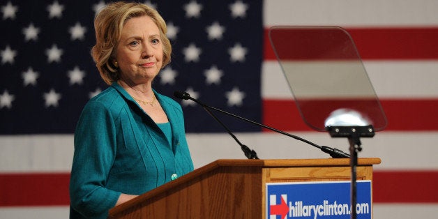 MIAMI FL JULY 31: Former First Lady and Secretary Of State Hillary Rodham Clinton speaks during a campaign stop at Florida International University on July 31, 2015 in Miami, Florida. (Photo by Uri Schanker/WireImage)