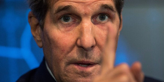 NEW YORK, NY - AUGUST 11: U.S. Secretary of State John Kerry speaks about the Iran Deal on August 11, 2015 in New York City. The U.S. Congress has until September 17 to approve a bill either supporting or rejecting the deal. (Photo by Andrew Burton/Getty Images)