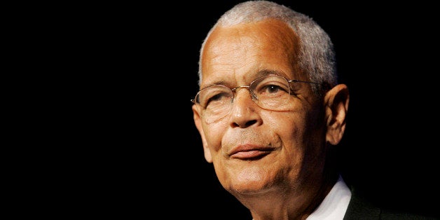 NAACP Chairman Julian Bond addresses the civil rights organization's annual convention in Detroit, Sunday, July 8, 2007. (AP Photo/Paul Sancya)