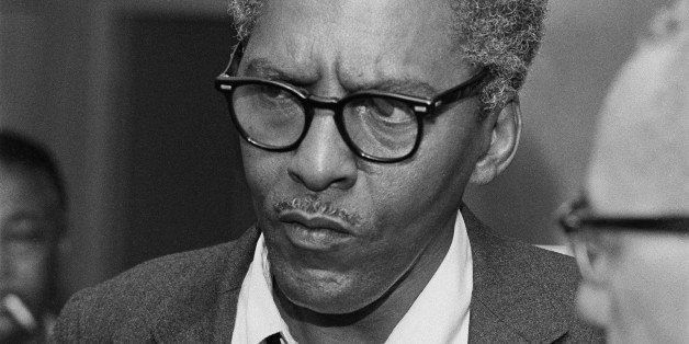Bayard Rustin, leader of the "March on Washington" scheduled for Aug. 28, is shown at the National Headquarters, Aug. 1, 1963, New York. (AP Photo/Eddie Adams)