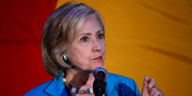 DENVER, CO - AUGUST 4: Hillary Clinton speaks to supporters in the hopes of explaining her goals for her campaign, what she will do as president and gaining their votes for the Colorado caucuses on Super Tuesday in 2016 on August 4, 2015 at La Rumba. Clinton, one of the presidential candidates trying to gain support for the Democratic nomination, held her first campaign event outside of early primary states in Colorado. (Photo By Brent Lewis/The Denver Post via Getty Images)