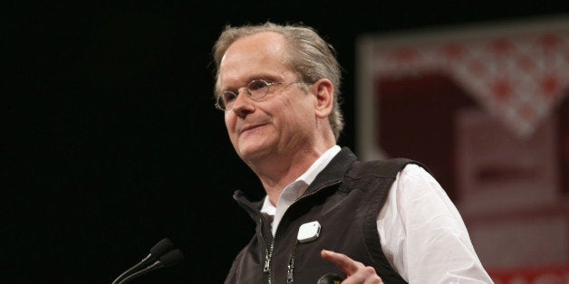 AUSTIN, TX - MARCH 14: Lawrence Lessig, director of the Edmond J. Safra Center for Ethics at Harvard University, speaks onstage at 'MAYDAY: The Fight To Save American Democracy' during the 2015 SXSW Music, Film + Interactive Festival at Hilton Austin on March 14, 2015 in Austin, Texas. (Photo by Sandra Dahdah/Getty Images for SXSW)