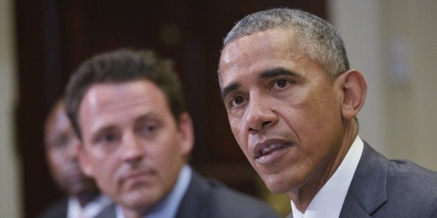 US President Barack Obama speaks during a meeting with veterans and Gold Star Mothers to discuss the Iran nuclear deal on September 10, 2015 in the Roosevelt Room of the White House in Washington, DC. At left is US Marines staff sergeant Nathan Fletcher. AFP PHOTO/MANDEL NGAN (Photo credit should read MANDEL NGAN/AFP/Getty Images)