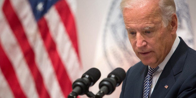 Vice President Joe Biden speaks during a news conference at the Office of the Chief Medical Examiner, Thursday, Sept. 10, 201