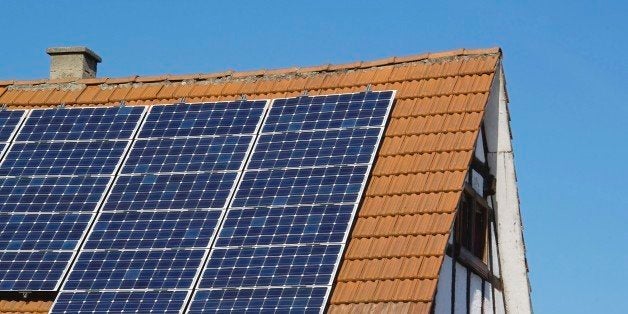 solar power on old timbered house