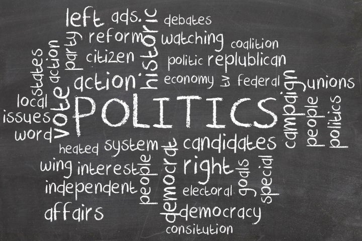 politics word cloud on...