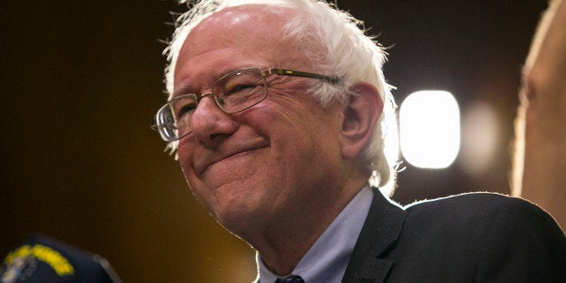 UNITED STATES - September 10: Sen. Bernie Sanders, I-Vt., smiles during a news conference urging the Treasury Department to provide pension guarantees for retired union workers facing shortfalls and to support the 'Keep Our Pension Promises Act of 2015,' on Capitol Hill in Washington, Thursday, September 10, 2015.(Photo By Al Drago/CQ Roll Call)