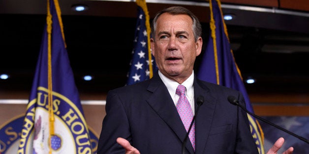 House Speaker John Boehner of Ohio speaks during a news conference on Capitol Hill in Washington, Wednesday, July 29, 2015. An effort by a conservative Republican to strip Boehner of his position as the top House leader is largely symbolic, but is a sign of discontent among the more conservative wing of the House GOP. On Tuesday, Rep. Mark Meadows of North Carolina, who was disciplined earlier this year by House leadership, filed a resolution to vacate the chair, an initial procedural step.(AP Photo/Susan Walsh)