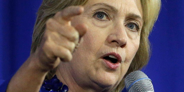 Democratic presidential candidate Hillary Rodham Clinton speaks during a forum on substance abuse, Thursday, Oct. 1, 2015, in Boston. The presidential hopeful was joined Thursday by fellow Democrats Boston Mayor Marty Walsh and Mass., Attorney General Maura Healey. (AP Photo/Steven Senne)