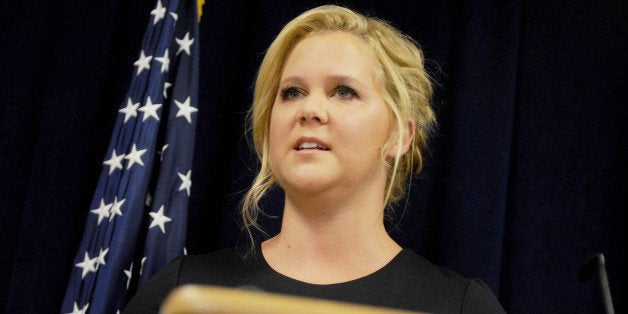 Photo by: Dennis Van Tine/STAR MAX/IPx 2015 8/3/15 Amy Schumer at a joint press conference announcing plans to crackdown on m
