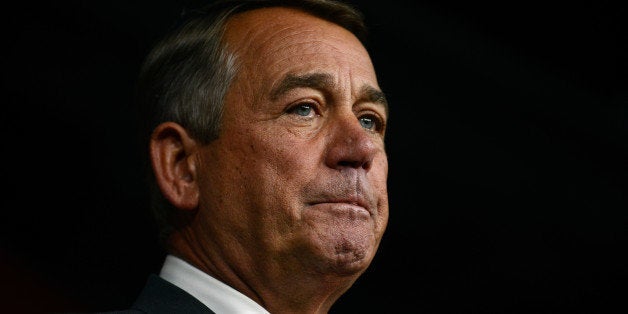 WASHINGTON, DC - SEPTEMBER 25: House Speaker John Boehner announces his resignation during a press conference on Capitol Hill September 25, 2015 in Washington, DC. After 25 years in Congress and five years as Speaker, Boehner said he decided this morning to step down after contemplation and prayer. (Photo by Astrid Riecken/Getty Images)