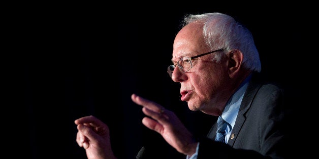 Senator Bernie Sanders, an independent from Vermont and 2016 Democratic presidential candidate, speaks at the Congressional Hispanic Caucus Institute conference in Washington, D.C., U.S., on Wednesday, Oct. 7, 2015. While next Tuesday's first Democratic presidential debate will probably lack the name-calling and sharp jabs of the Republican face-offs, there's still potential for strong disagreements between the party's leading contenders. Photographer: Andrew Harrer/Bloomberg via Getty Images