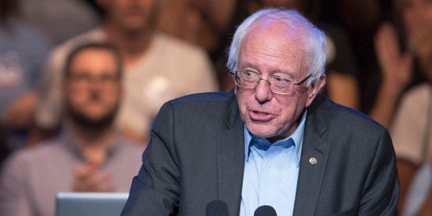 LOS ANGELES, CA - OCTOBER 14: Democratic presidential candidate U.S. Sen. Bernie Sanders speaks at a campaign fundraising reception at the AvalonHollywood nightclub on October 14, 2015 in the Hollywood section of Los Angeles, California. The fundraiser takes place on the day following the first Democratic presidential debate of the race, where Sanders faced off with frontrunner, Hillary Rodham Clinton, and three other candidates. (Photo by David McNew/Getty Images)