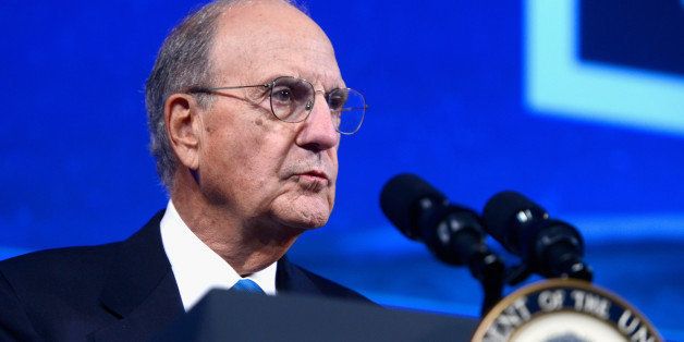 NEW YORK, NY - OCTOBER 01: Former United States Senator George Mitchell speaks during the 2015 Concordia Summit at Grand Hyatt New York on October 1, 2015 in New York City. (Photo by Leigh Vogel/Getty Images for Concordia Summit)