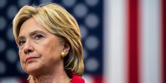 MANCHESTER, NEW HAMPSHIRE - OCTOBER 5: Former Secretary of State Hillary Clinton speaks about gun violence and stricter gun during a townhall meeting at Manchester Community College Monday October 5, 2015. (Photo by Melina Mara/The Washington Post via Getty Images)