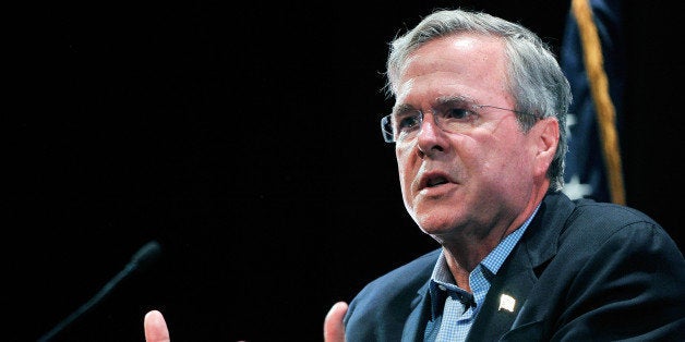 NORTH LAS VEGAS, NV - OCTOBER 21: Republican presidential candidate Jeb Bush speaks during the LIBRE Initiative Fourm at the College of Southern Nevada on October 21, 2015 in North Las Vegas, Nevada. Bush said, if elected president he'd try to move the Interior Department's headquarters to the West, closer to the needs of the community. (Photo by David Becker/Getty Images)