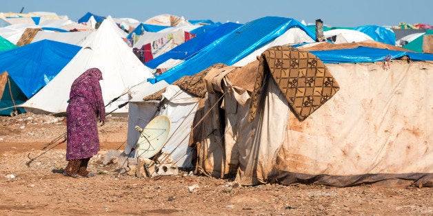 Syrian woman in the camp for displaced persons in Qatma, Syria (January 2013)