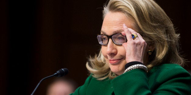 UNITED STATES - JANUARY 23: Secretary of State Hillary Clinton testifies during the Senate Foreign Relations Committee hearin
