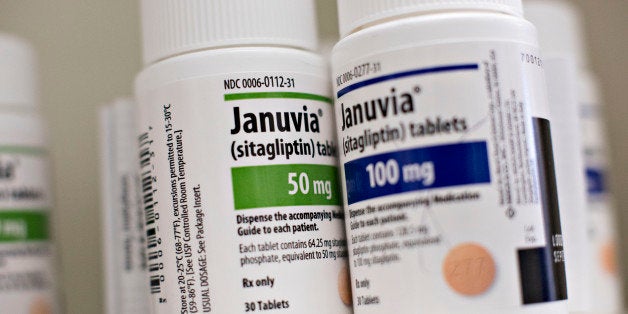 Merck & Co. Inc. Januvia brand medication, used to treat type2 diabetes, sit on a pharmacy shelf in Princeton, Illinois, U.S.