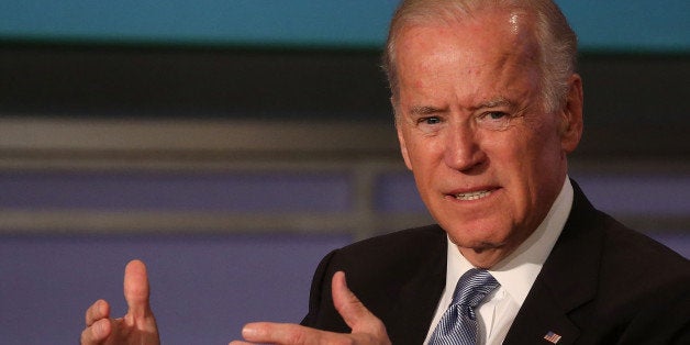 WASHINGTON, DC - OCTOBER 20: US Vice President Joe Biden speaks during an event to honor former Vice President Walter Mondale at George Washington University October 20, 2015 in Washington, DC. Biden remains at the center of rumors regarding a potential campaign for the U.S. presidency. (Photo by Mark Wilson/Getty Images)