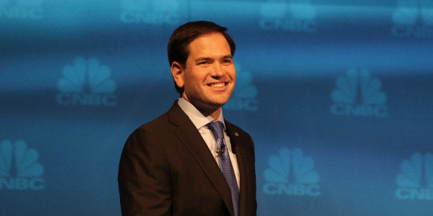 CNBC EVENTS -- The Republican Presidential Debate: Your Money, Your Vote -- Pictured: Marco Rubio participate in CNBC's 'Your